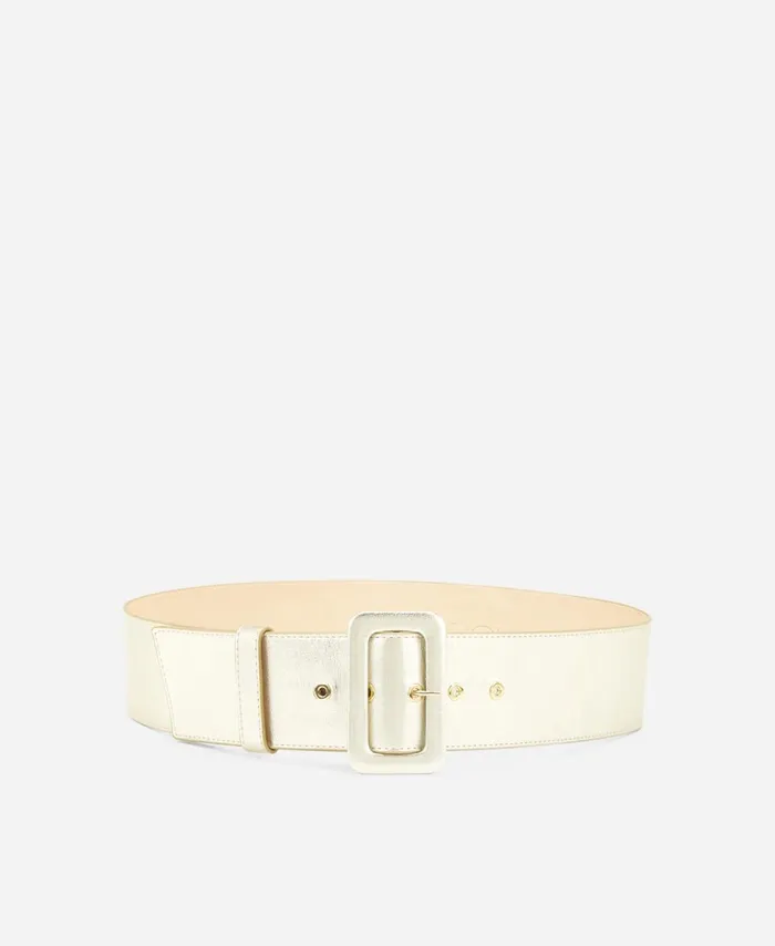 AGL Metallic Belt Platinum Virginia Women Belts