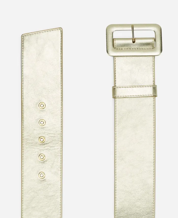 AGL Metallic Belt Platinum Virginia Women Belts