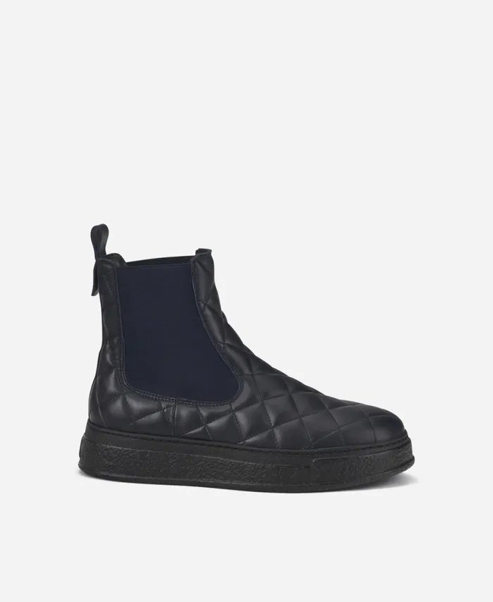 AGL Quilted Ankle Boot Blue Giuly Beat Women Sneakers