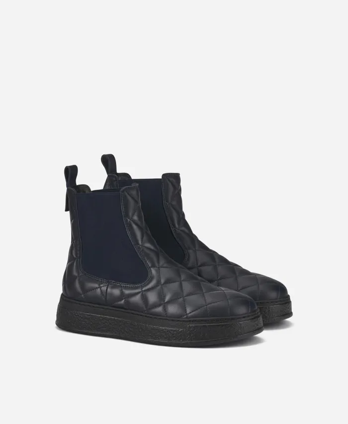 AGL Quilted Ankle Boot Blue Giuly Beat Women Sneakers