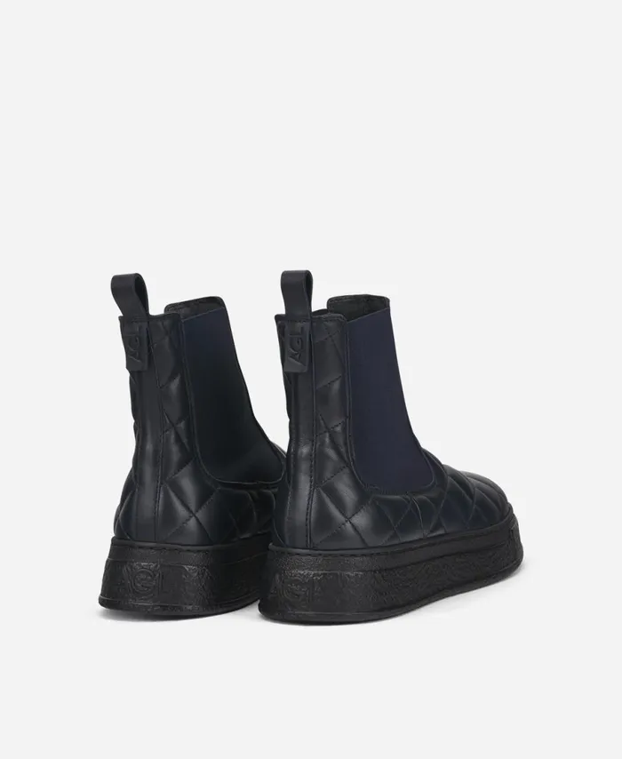 AGL Quilted Ankle Boot Blue Giuly Beat Women Sneakers