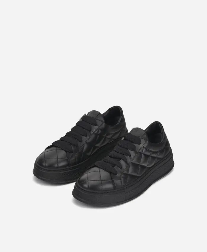 AGL Quilted Sneaker Black Giuly Matelass Women Sneakers