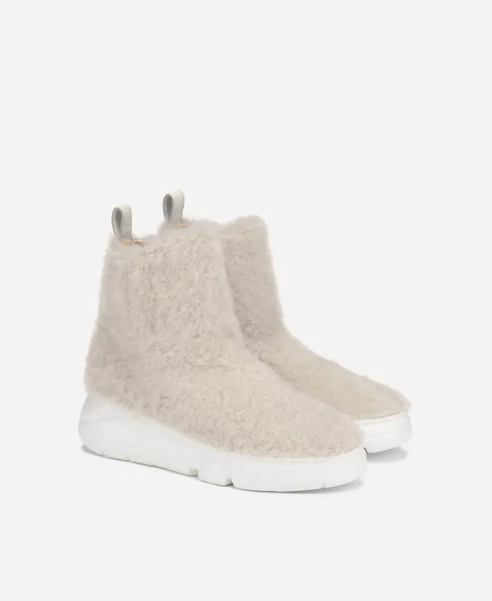 AGL Sheepskin Sneaker Beige SENETTE Women Sneakers
