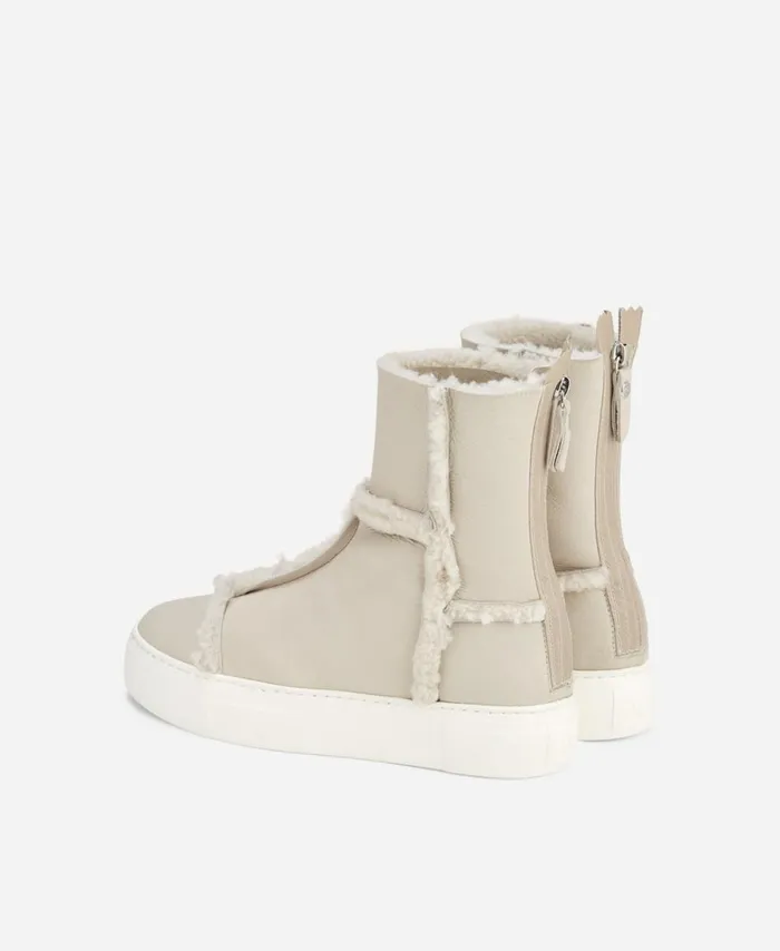 AGL Sheepskin Sneaker Ivory ROSY Women Sneakers
