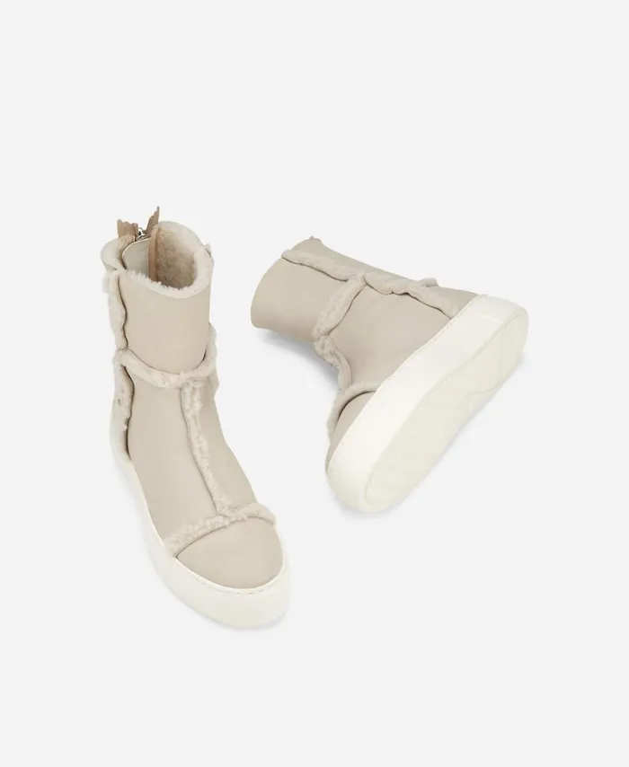 AGL Sheepskin Sneaker Ivory ROSY Women Sneakers