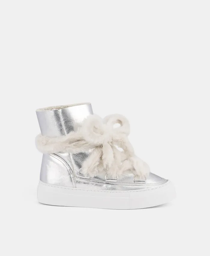 AGL Sneaker Boot With Fur Silver Kate Women Sneakers