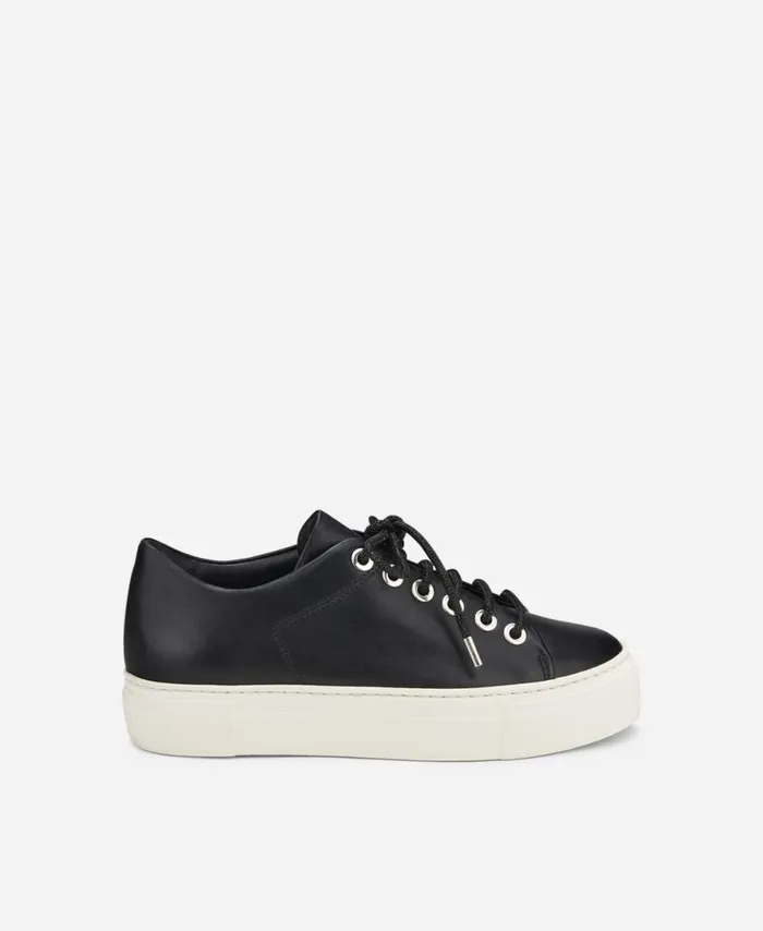 AGL Sneaker With Jeweled Laces Black Crystal Women Sneakers