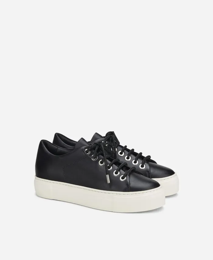 AGL Sneaker With Jeweled Laces Black Crystal Women Sneakers