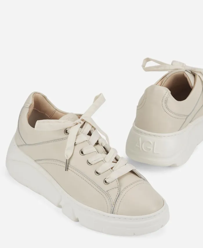 AGL Sneaker With Nylon Laces Ivory Fiona Women Sneakers