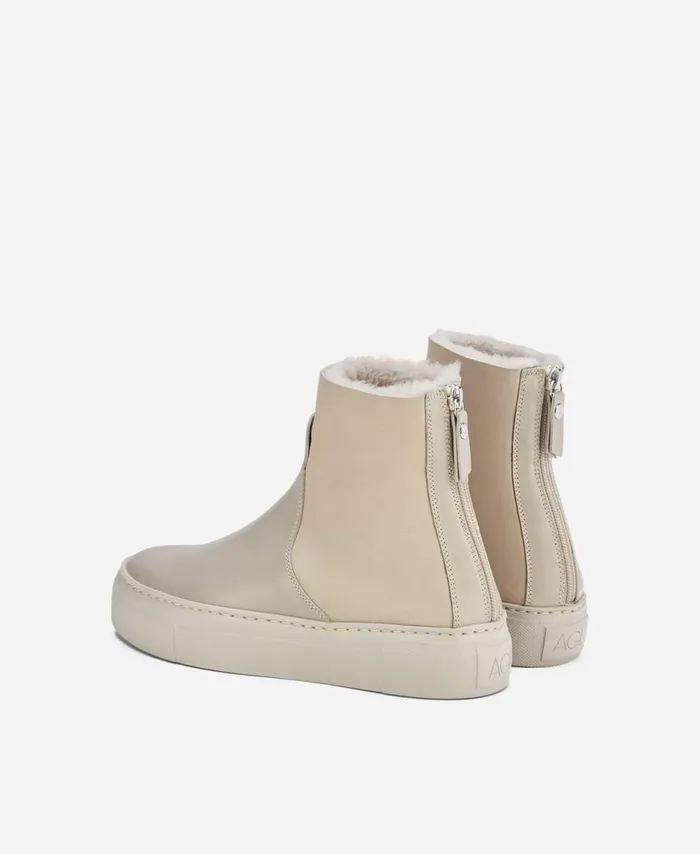AGL Sneaker With Shearling Cream MEGHAN WARM Women Sneakers