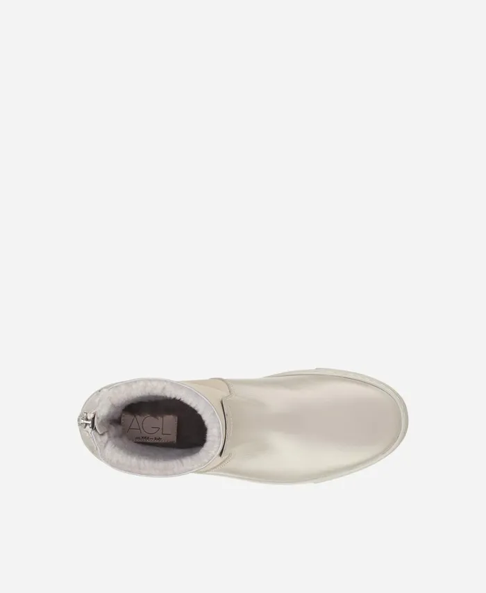 AGL Sneaker With Shearling Cream MEGHAN WARM Women Sneakers