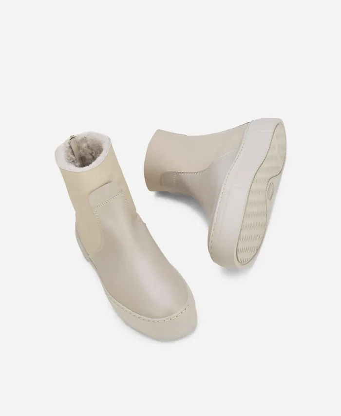 AGL Sneaker With Shearling Cream MEGHAN WARM Women Sneakers
