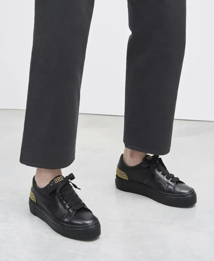 AGL Sneaker With Studs At The Heel Black Stella Women Sneakers