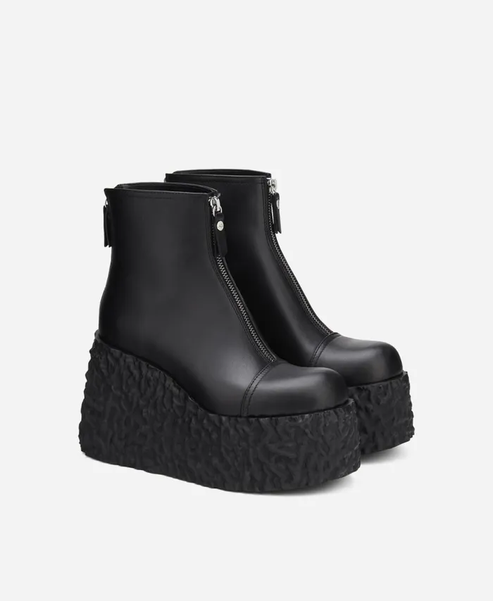 AGL Stretch Nappa Boot Black LAVA Women Booties