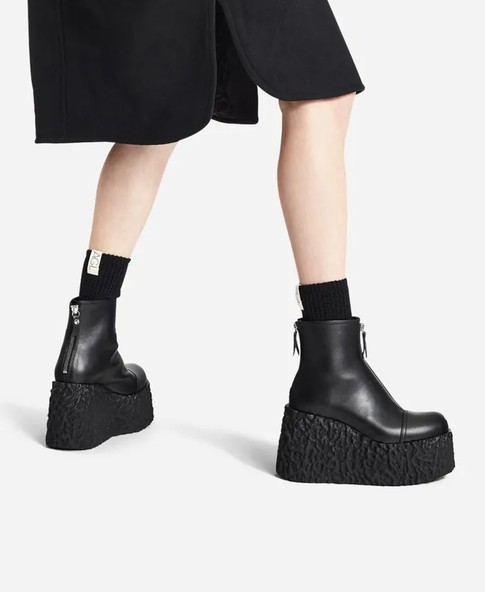 AGL Stretch Nappa Boot Black LAVA Women Booties