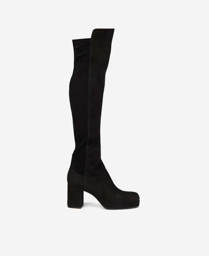AGL Velour Boot Black BETTY HIGH Women Boots