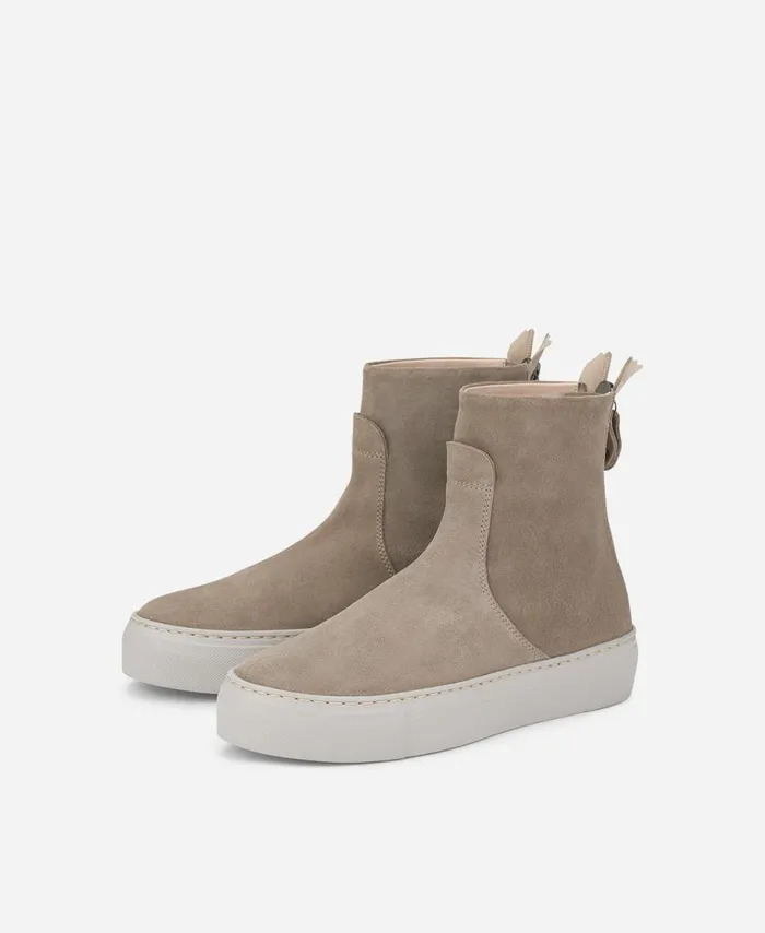 AGL Velour Sneaker Boot Taupe MEGHAN BOOTIE Women Sneakers
