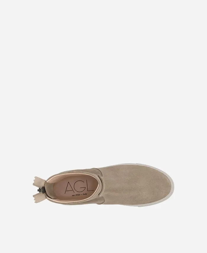 AGL Velour Sneaker Boot Taupe MEGHAN BOOTIE Women Sneakers
