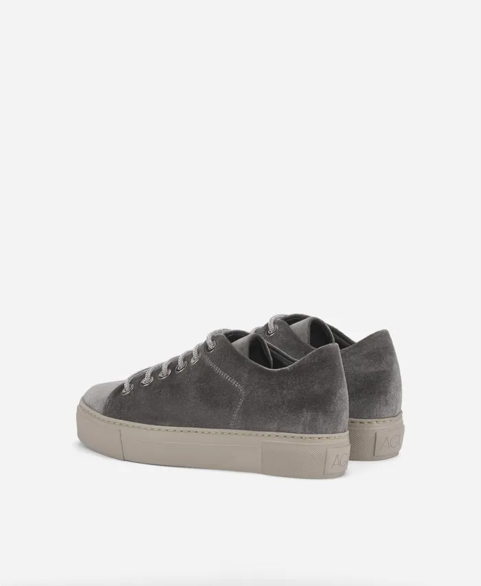 AGL Velvet Sneaker Grey Vananda Velvet Women Sneakers