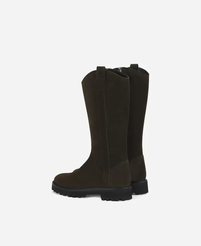 AGL Waterproof Velour Boot Brown Goldie Boot Women Boots