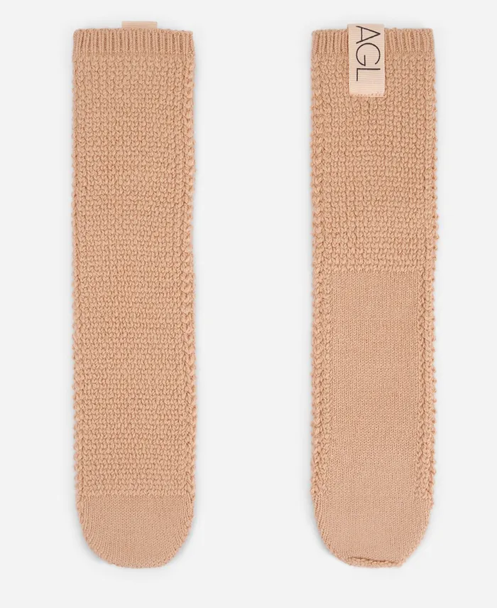 AGL Woolblend Socks Beige SOCK Women Socks