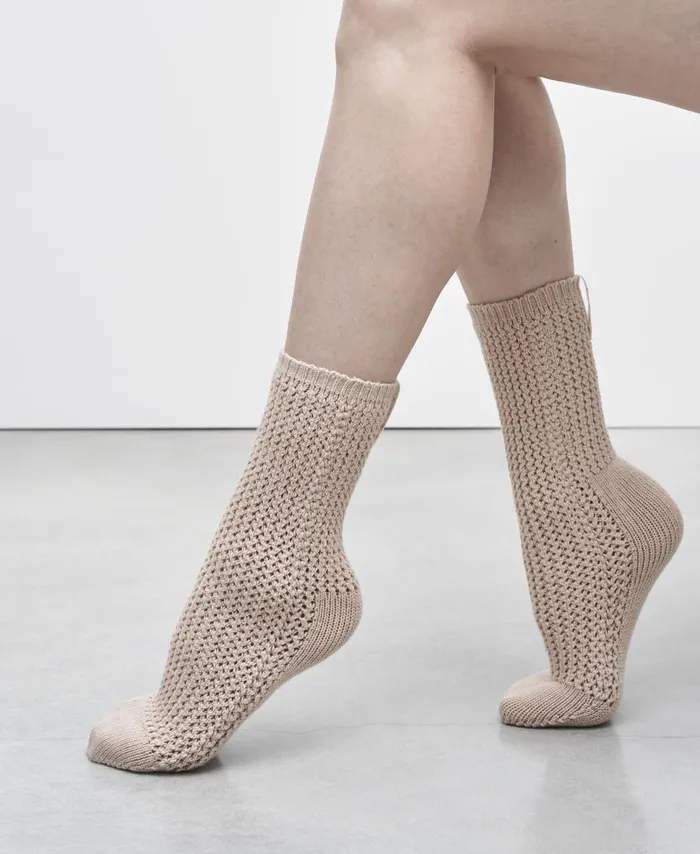 AGL Woolblend Socks Beige SOCK Women Socks