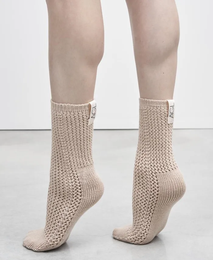 AGL Woolblend Socks Beige SOCK Women Socks