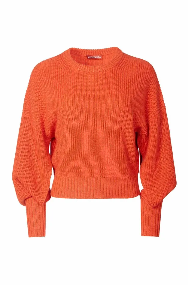 Altuzarra Anthea Knit Sweater Orange Women Tops