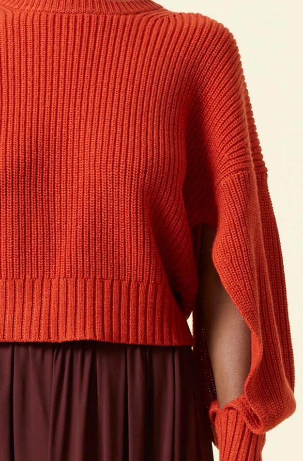 Altuzarra Anthea Knit Sweater Orange Women Tops
