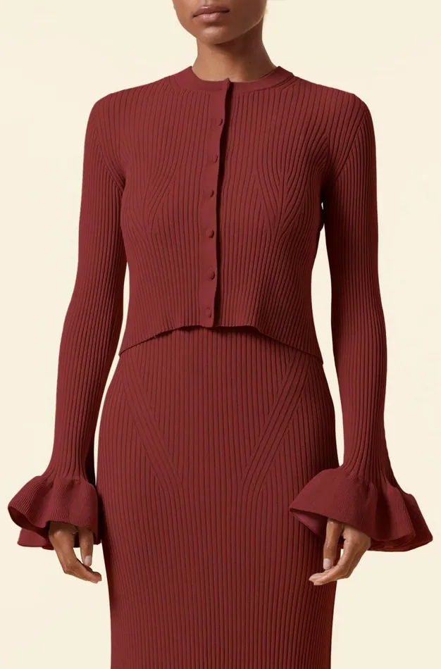Altuzarra Ayanna Knit Cardigan Red Women Tops