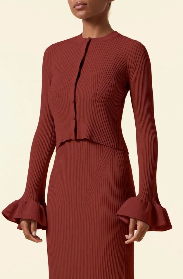 Altuzarra Ayanna Knit Cardigan Red Women Tops