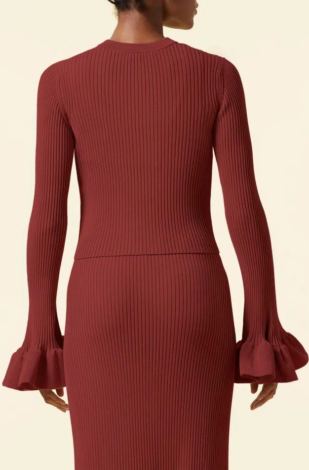 Altuzarra Ayanna Knit Cardigan Red Women Tops