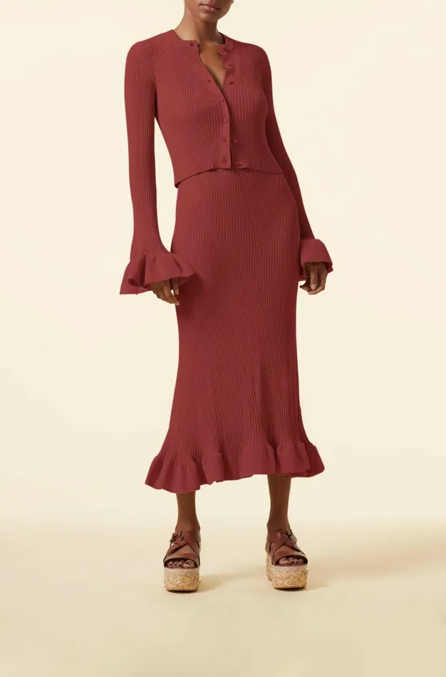 Altuzarra Ayanna Knit Cardigan Red Women Tops