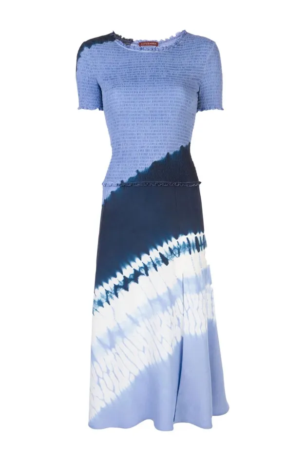 Altuzarra Ayumi Dress Blue Women Shibori Collection
