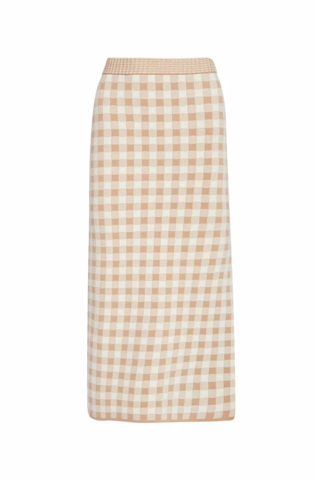 Altuzarra Billie Knit Skirt Brown Women Skirts