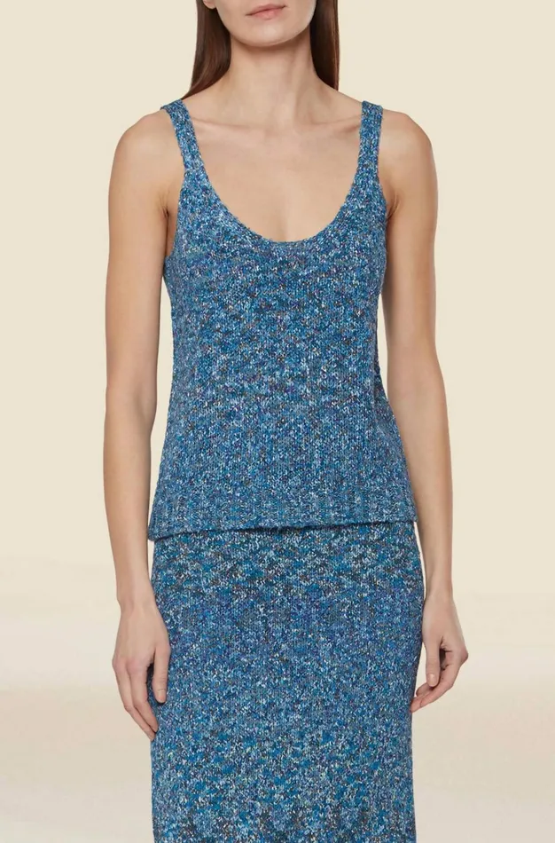 Altuzarra Cilantha Knit Top Blue Women Tops