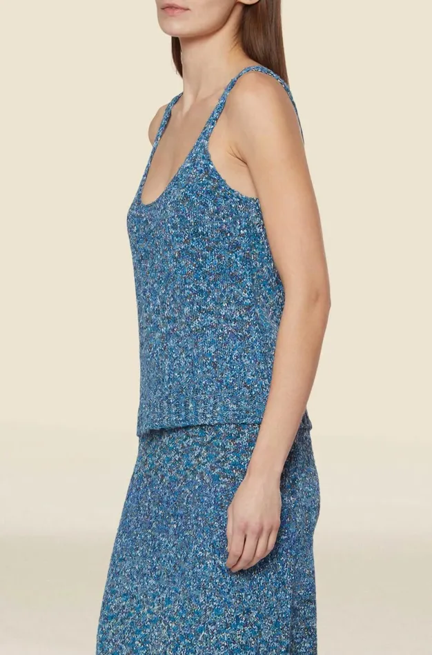 Altuzarra Cilantha Knit Top Blue Women Tops
