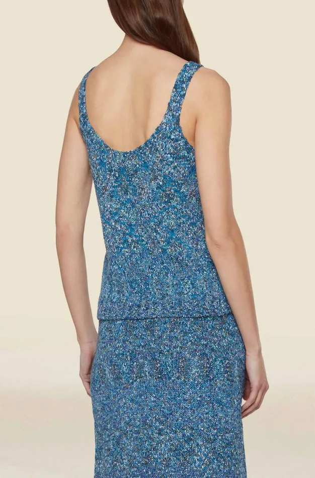 Altuzarra Cilantha Knit Top Blue Women Tops