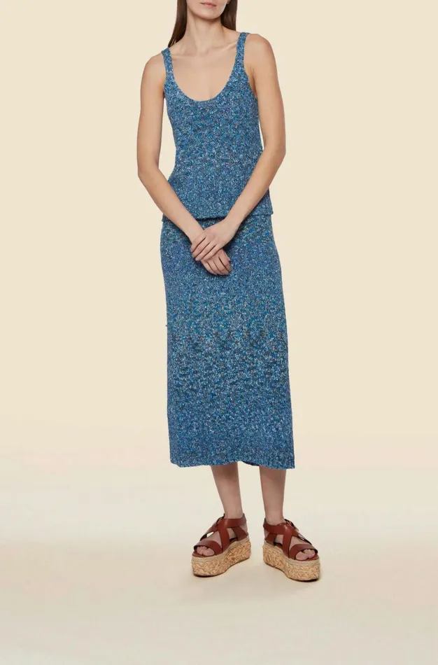 Altuzarra Cilantha Knit Top Blue Women Tops