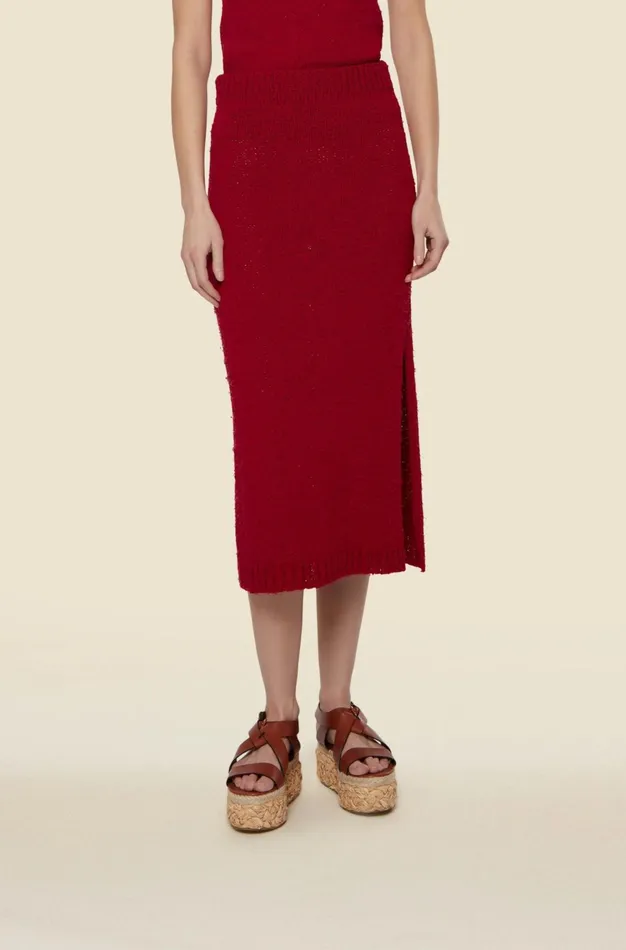 Altuzarra Gardenia Knit Skirt Red Women Skirts
