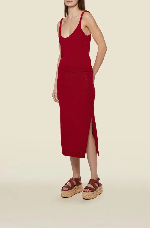 Altuzarra Gardenia Knit Skirt Red Women Skirts