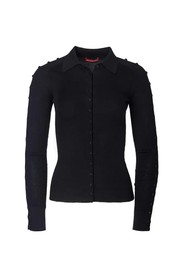 Altuzarra Hill Knit Cardigan Black Women Tops
