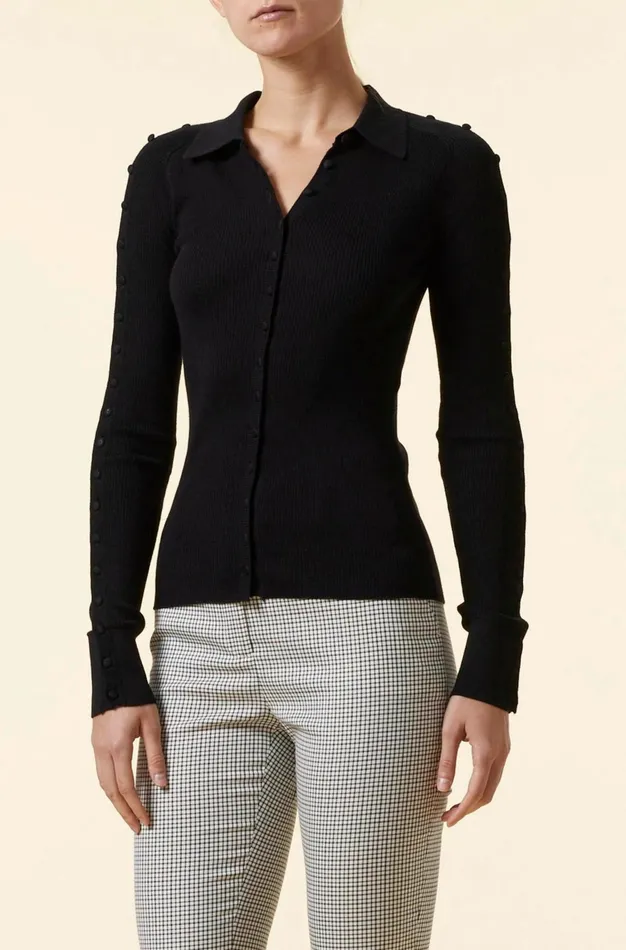 Altuzarra Hill Knit Cardigan Black Women Tops