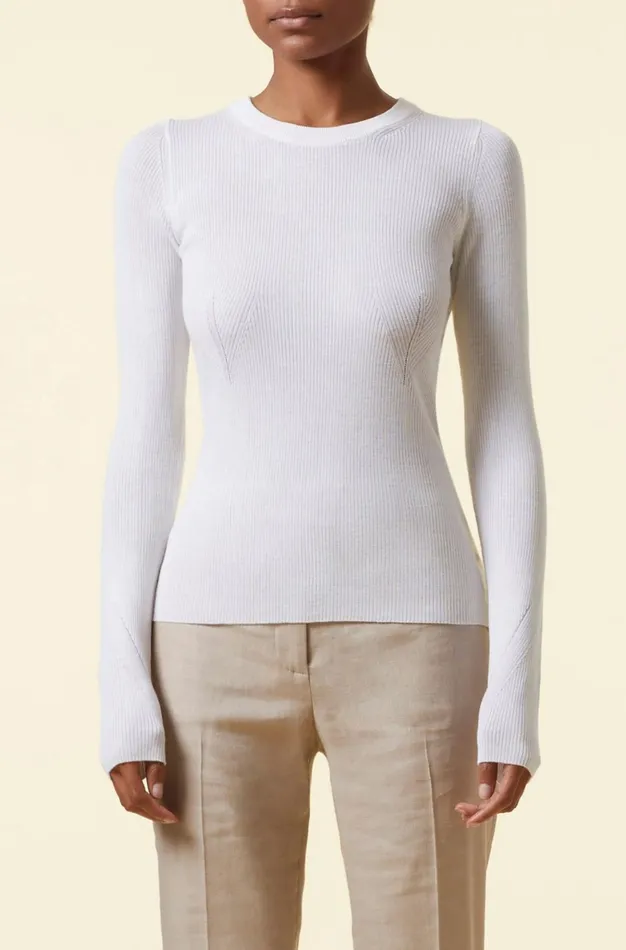 Altuzarra Iris Knit Sweater White Women Tops