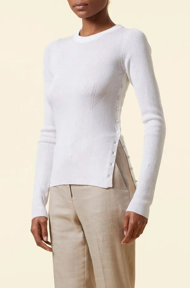 Altuzarra Iris Knit Sweater White Women Tops