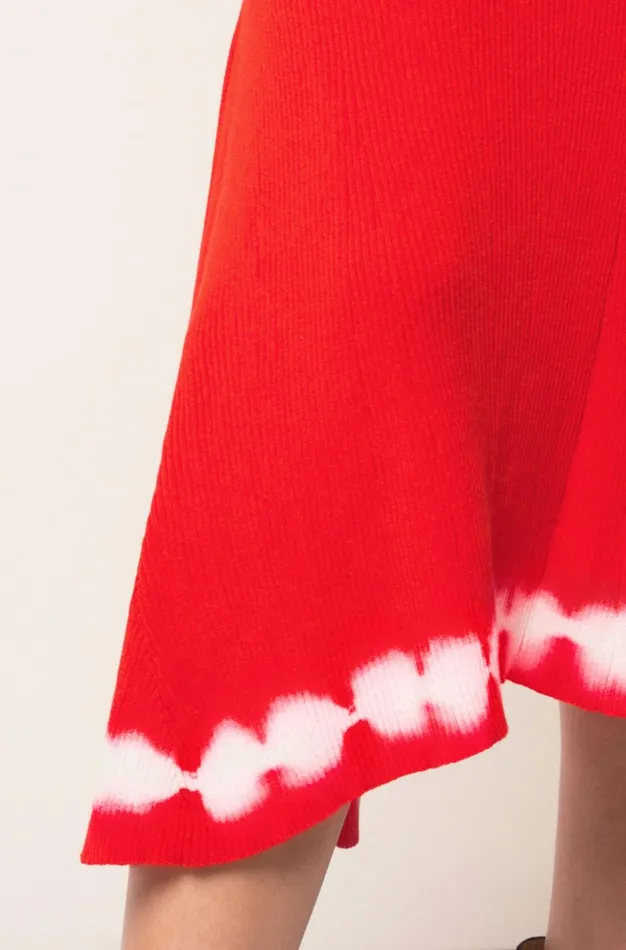 Altuzarra Shinobu Knit Dress Orange Women Shibori Collection