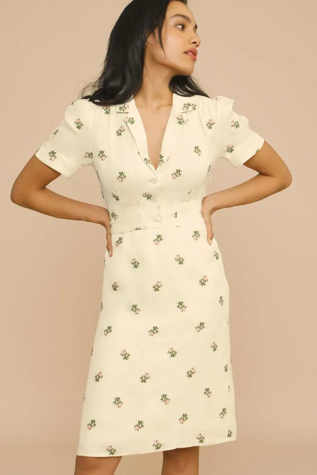 ANAIS Dress Fiorita Ecru Women Rouje Dresses