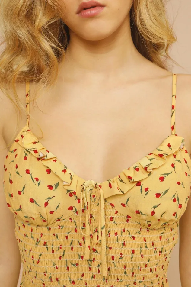 ANDRIA Dress Mini Tulipe Paille Women Rouje Dresses