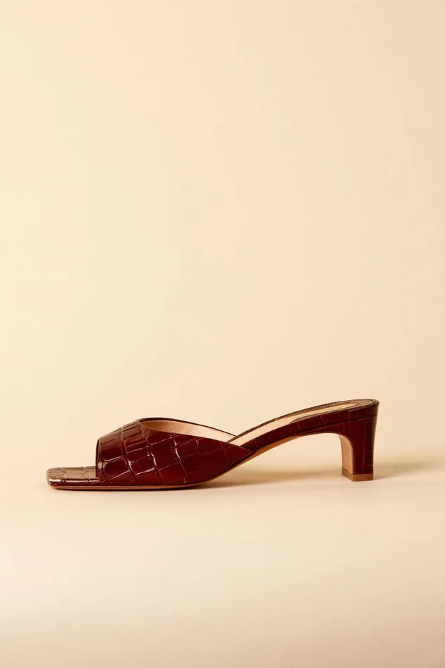 ARLETTE Mules Croco Brandy Women Rouje Shoes