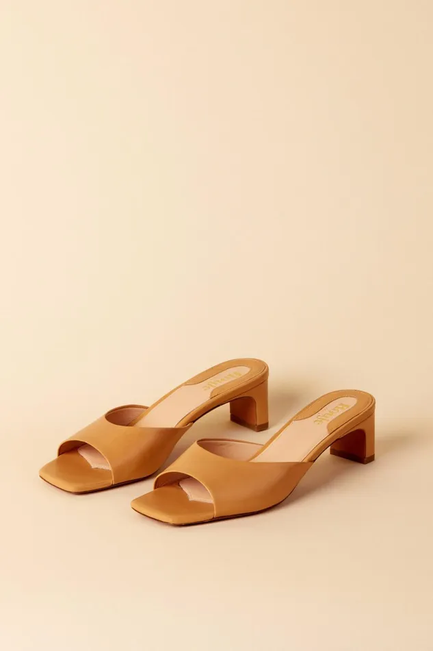ARLETTE Mules Nappa Camel Women Rouje Shoes